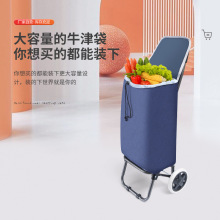 家用购物车买菜小拉车便携爬楼老年人超市拖车折叠手拉杆推车批发