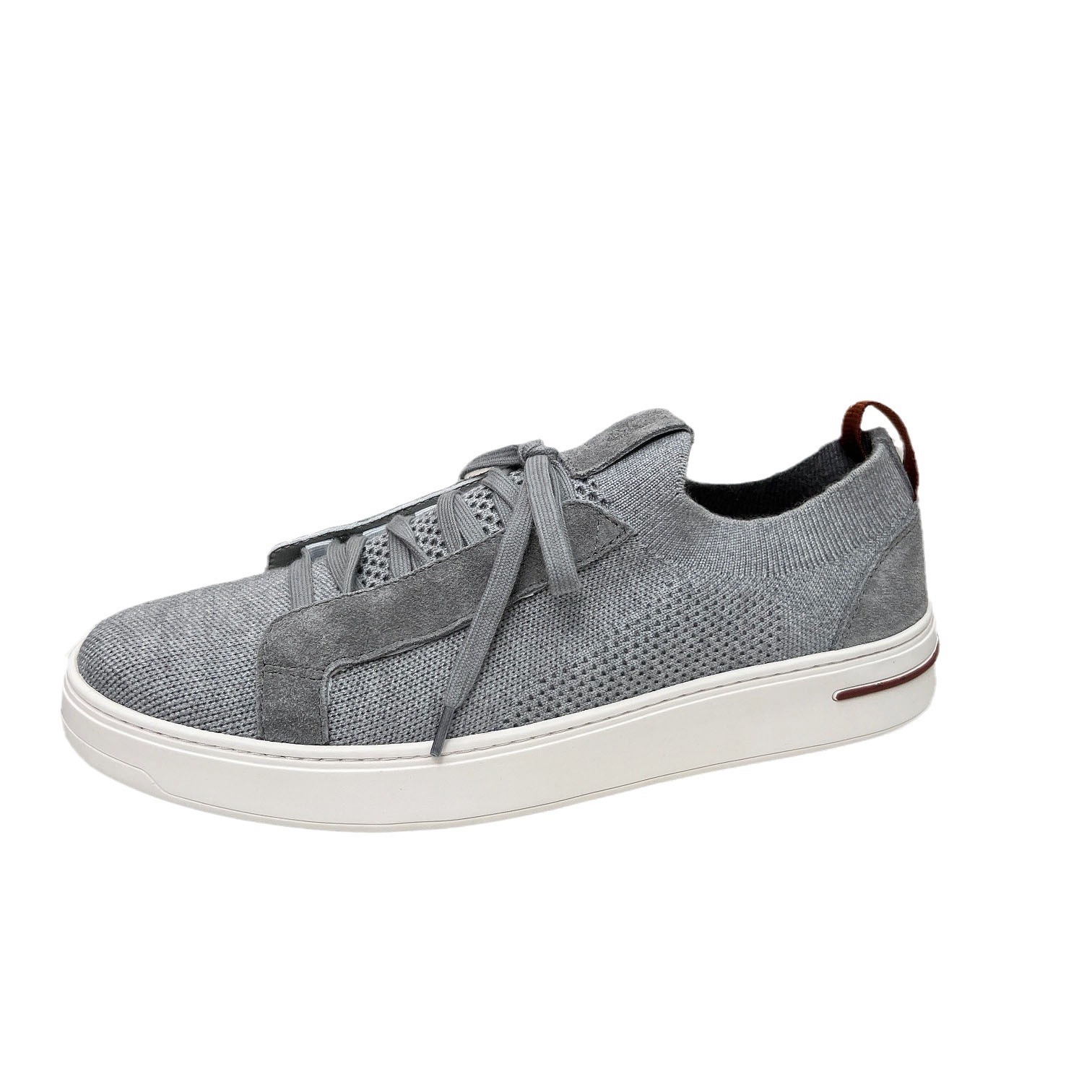 Men's Genuine Leather Casual Trainers Versatile Flat Lace Up Shoes_voghion.com