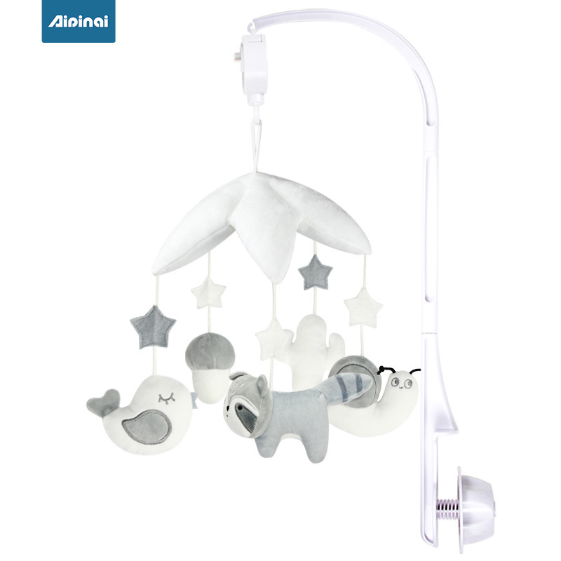 Aipinqi nueva caja de música del bebé cama giratoria Campana con soporte para dormir colgando Campana cama de bebé Campana de peluche juguete