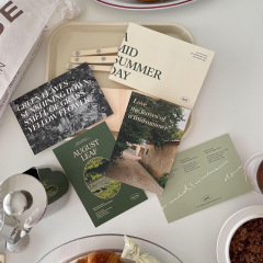 Green forest summer atmosphere Korean ins fresh French retro photo props ornaments poster painting core