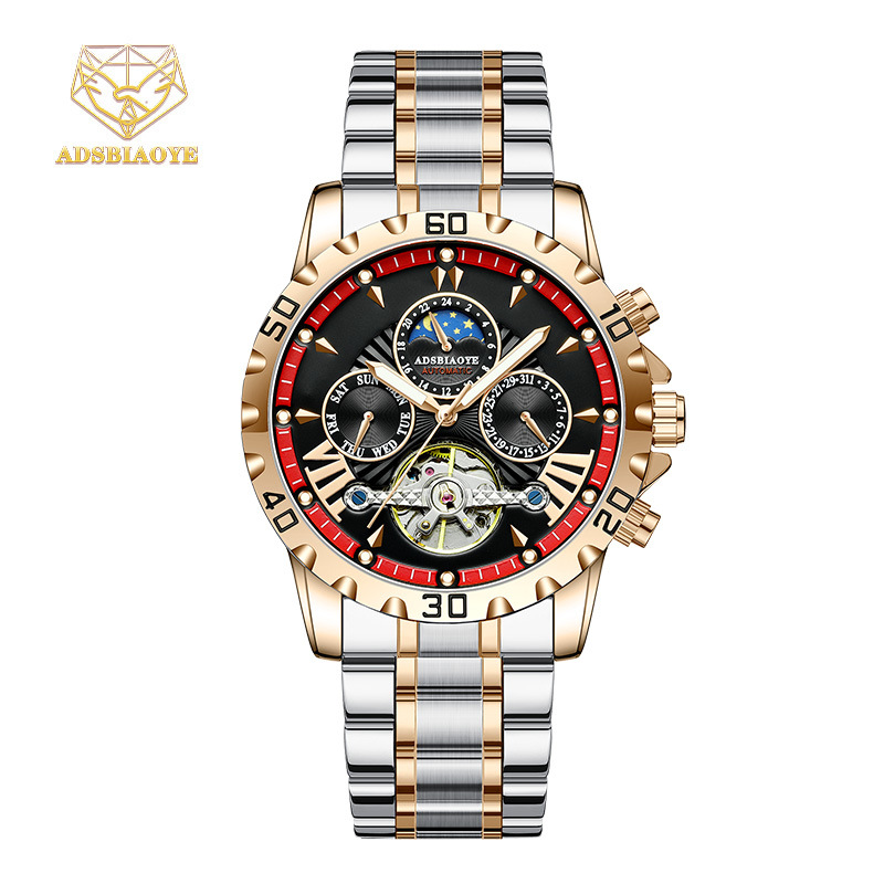 Ada Adsbiaoye Swiss automatic mechanical watch waterproof business men's watch high-end multi-function machine