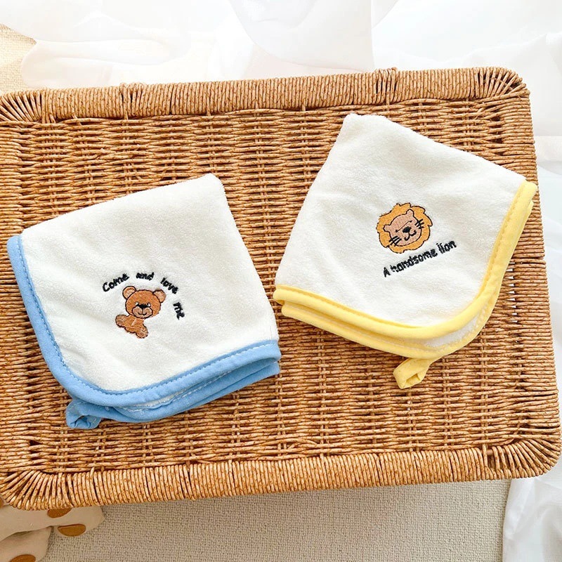 Serviettes de visage pour bébé en polaire corail douce brodées_voghion.com