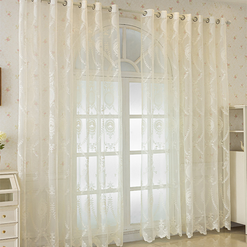Cross-border Window Curtain Manufacturer Wholesales American-style Embroidered Green Leaf For And AliExpress,_voghion.com