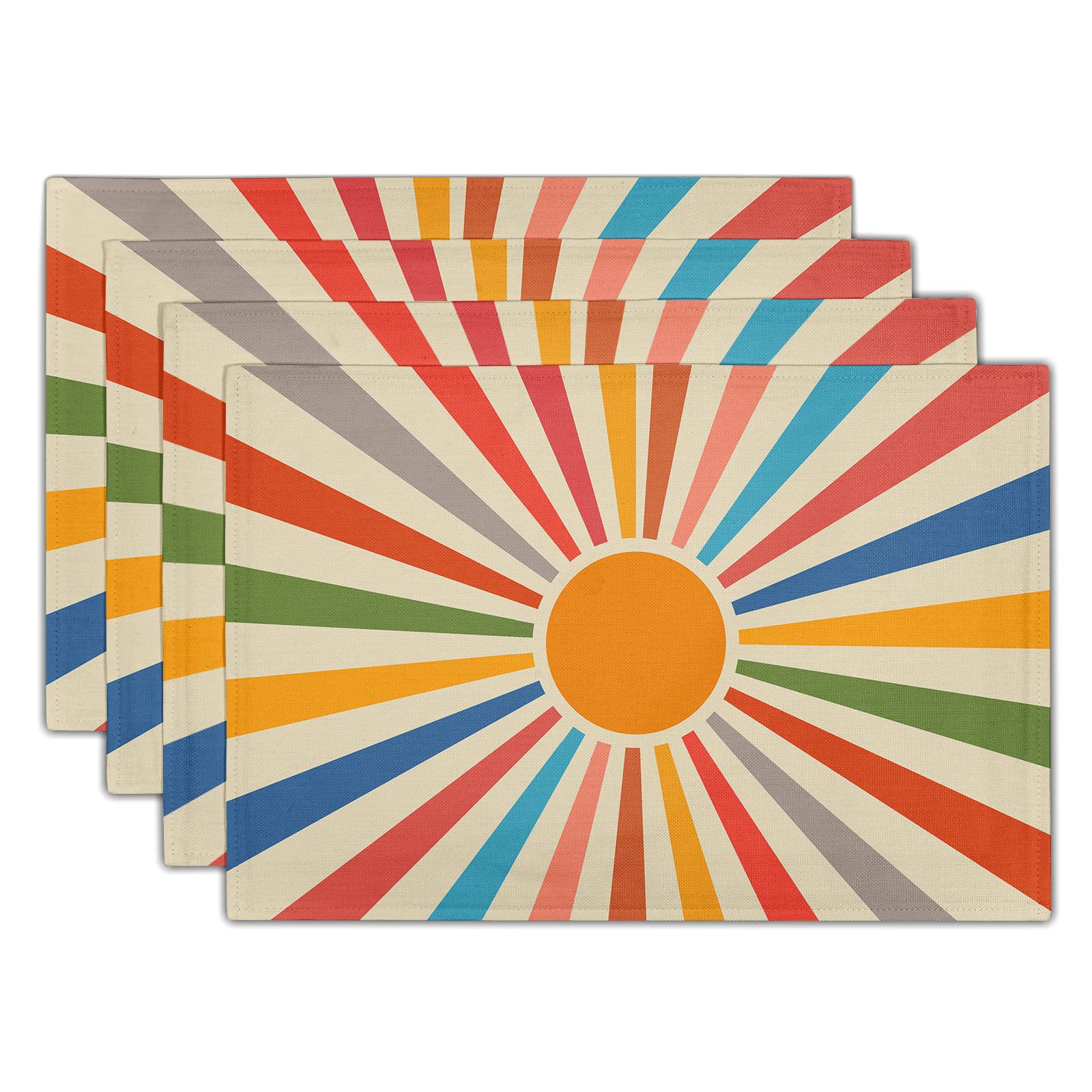 almohadillas bohemias exóticas almohadillas de lino lavables almohadillas de mesa de tela totem almohadillas de aislamiento térmico impresas almohadillas de taza antideslizantes