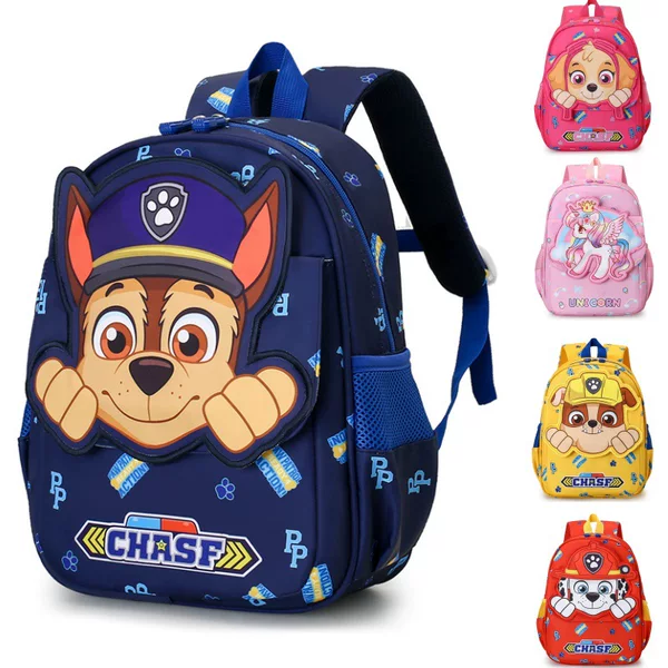 2024 New Children's Schoolbag Cartoon Puppy Printed Backpack for Kindergarten Boys and Girls Travel Backpack Cross Border