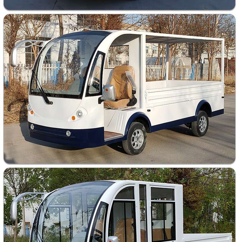 Cross-Border Export of 14-Seater Enclosed Electric Sightseeing Vehicles Directly Supplied by Manufacturers for Use in Tourist Areas, Hotels, Real Estate Properties, and Campus Shuttles