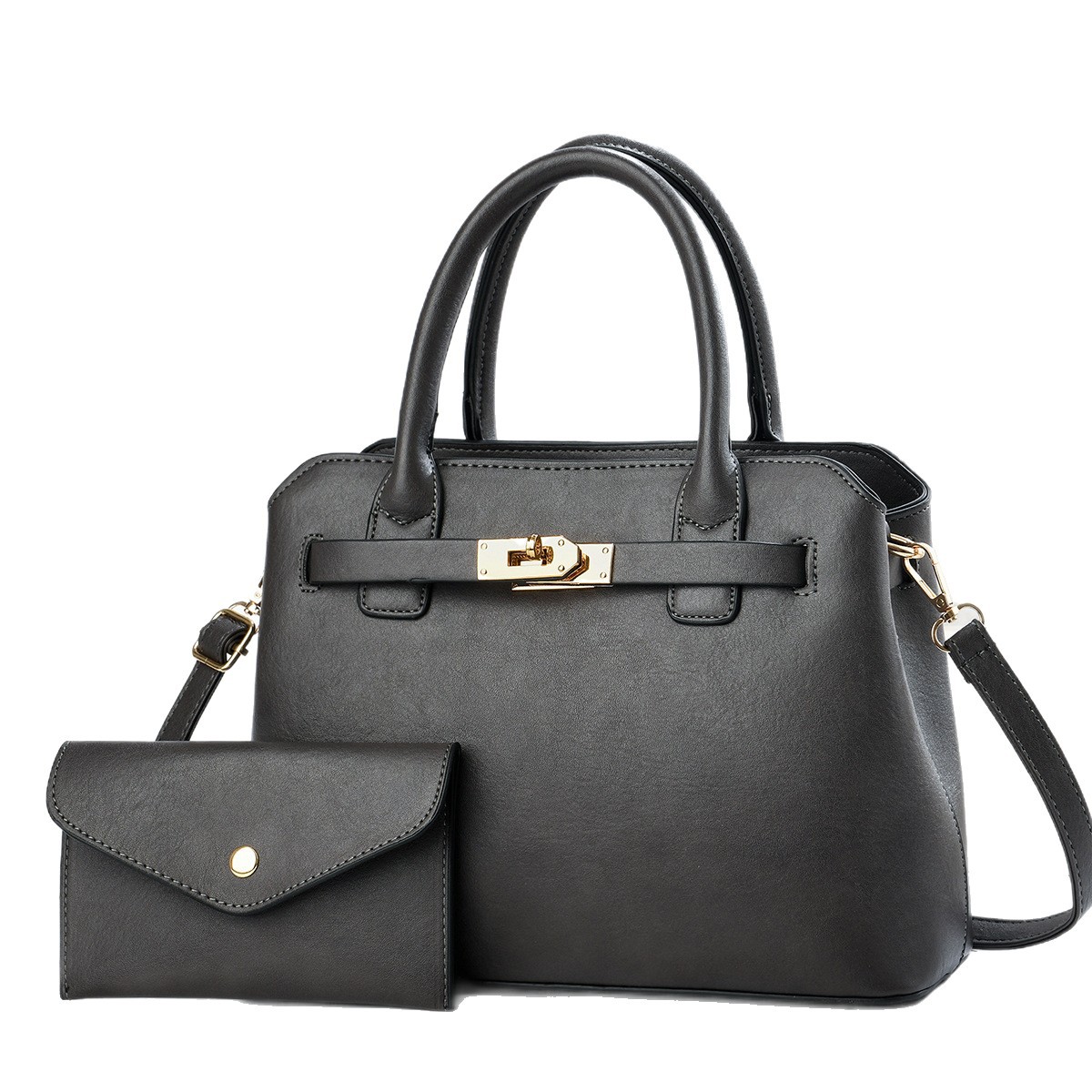 Dos paquetes de bolsos casuales bolsos de mano de otoño nuevo estilo de moda de color sólido mochila de viaje bolsos de hombro bolsos transfronterizos