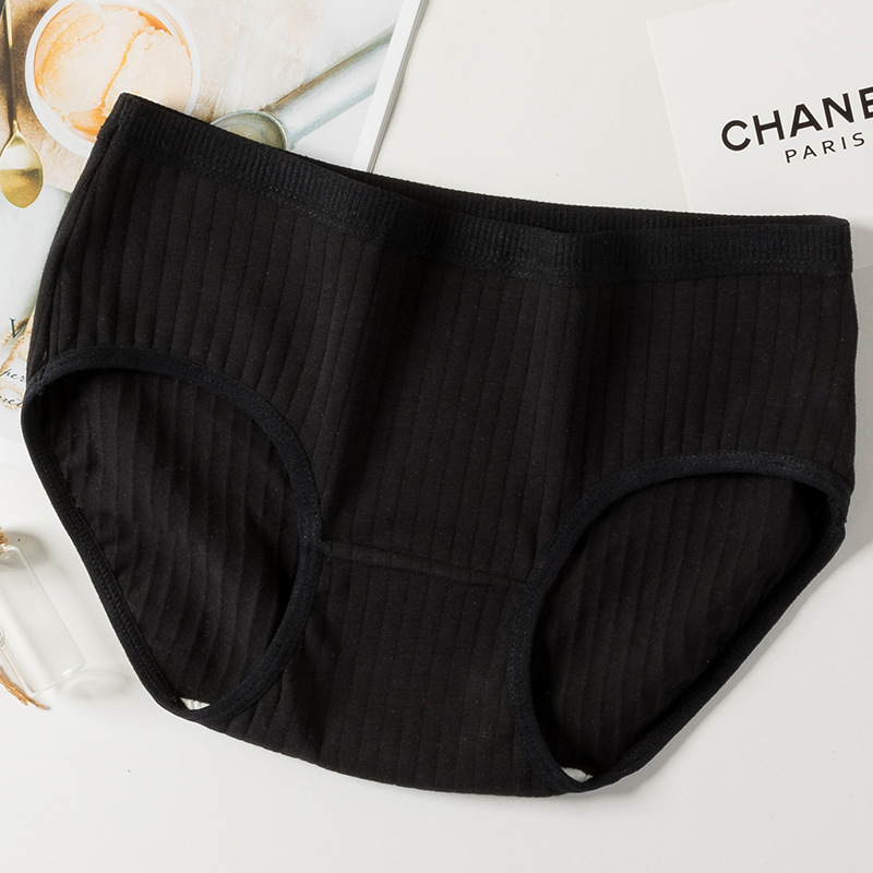 Ropa interior de mujer de talla grande de algodón roscado japonés más grasa de algodón puro antibacteriano 200 kg grueso mm calzoncillos sin costuras de cintura media