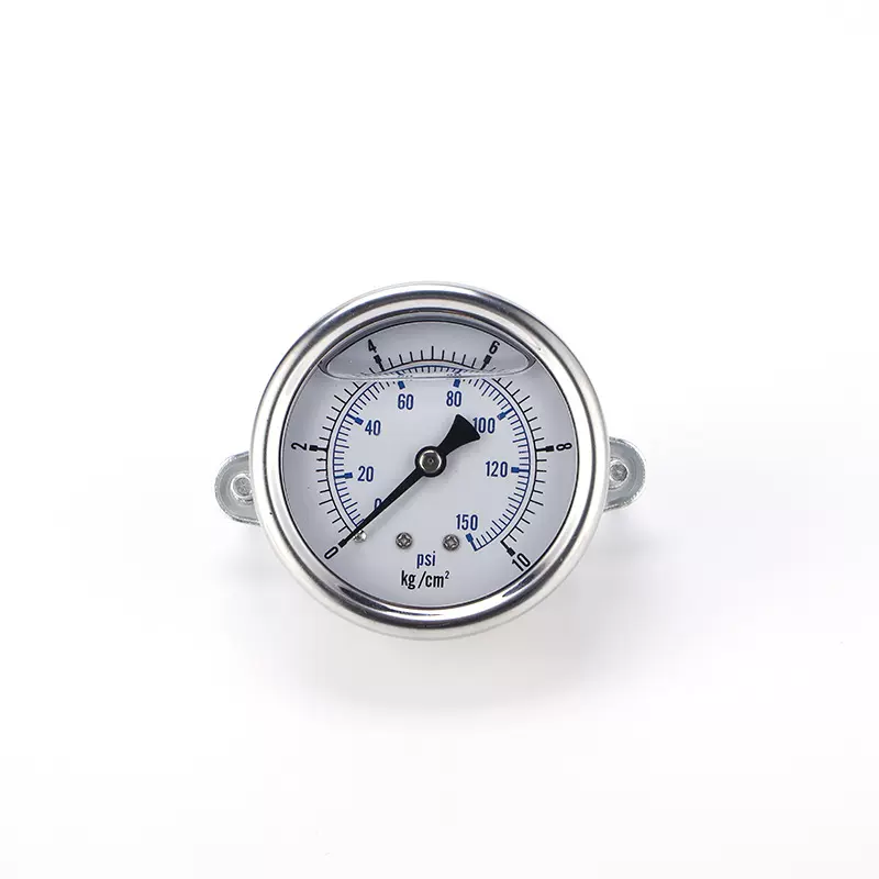 厂家直供充油表304不锈钢带支架耐震压力表水处理配件压力表