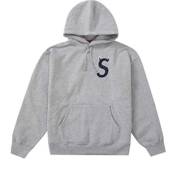 Supreme S Logo Hoodie Heather Grey