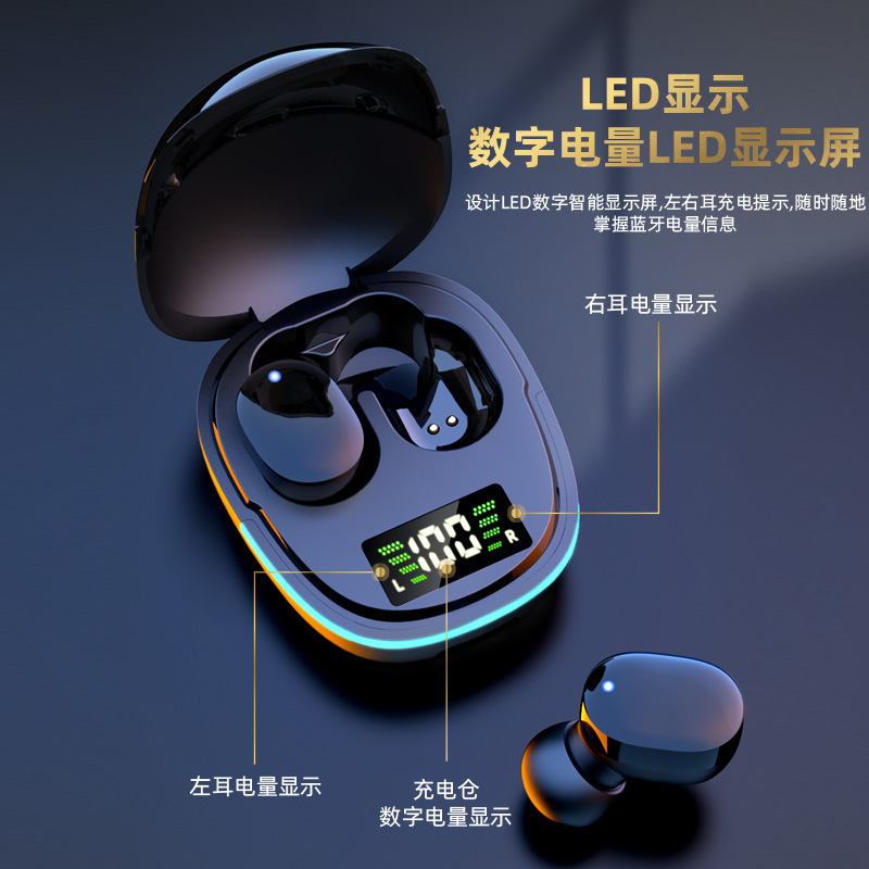 Nuevo modelo privado G9S auriculares Bluetooth pantalla de carga en el oído tipo de reducción de ruido estéreo dual-ear TWS inalámbrico
