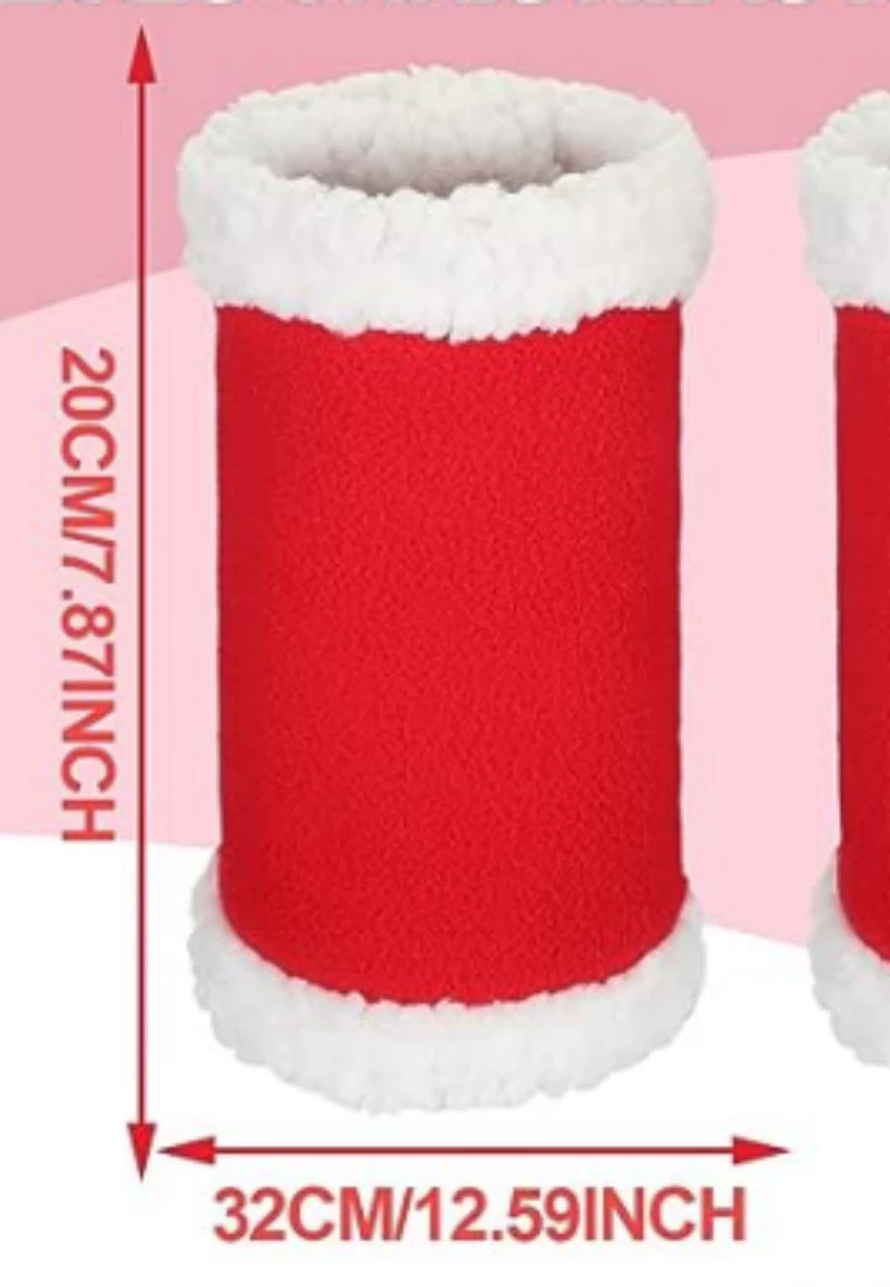 Festive red gaiters with velcro, trench coat, increased thickness, (Cross-border trading)