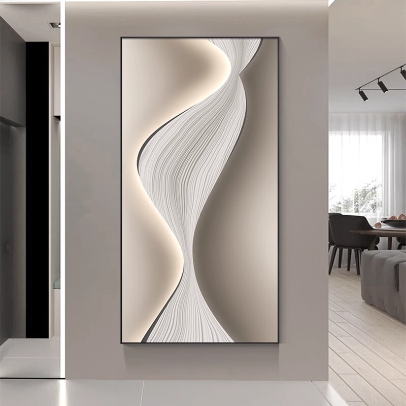 Modern Simple Entrance Decorative Painting Abstract Art Living Room Sofa Background Wall Hanging Painting Light Luxury Corridor Aisle Mural Painting