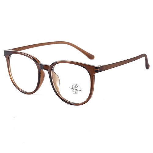 Plain Face Korean Style Square Frame Eyeglasses for Women, Large Face, Non-prescription, Blue Light Blocking Glasses