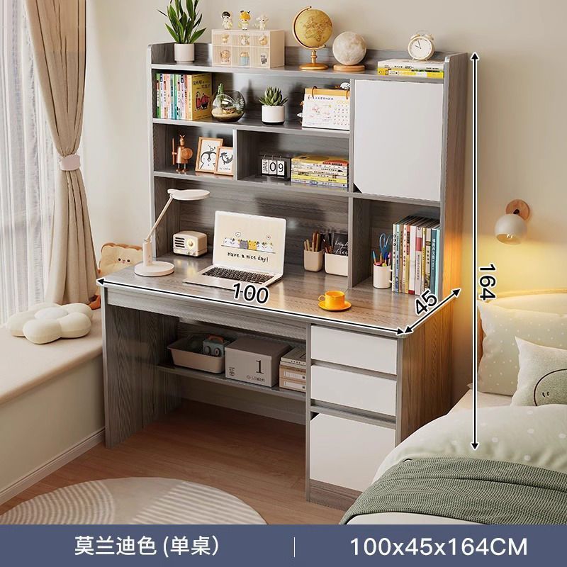 Nuevo escritorio de madera sólida estante en una librería combinada escritorio de escritorio de escritorio de escritorio dormitorio estudiantes simples