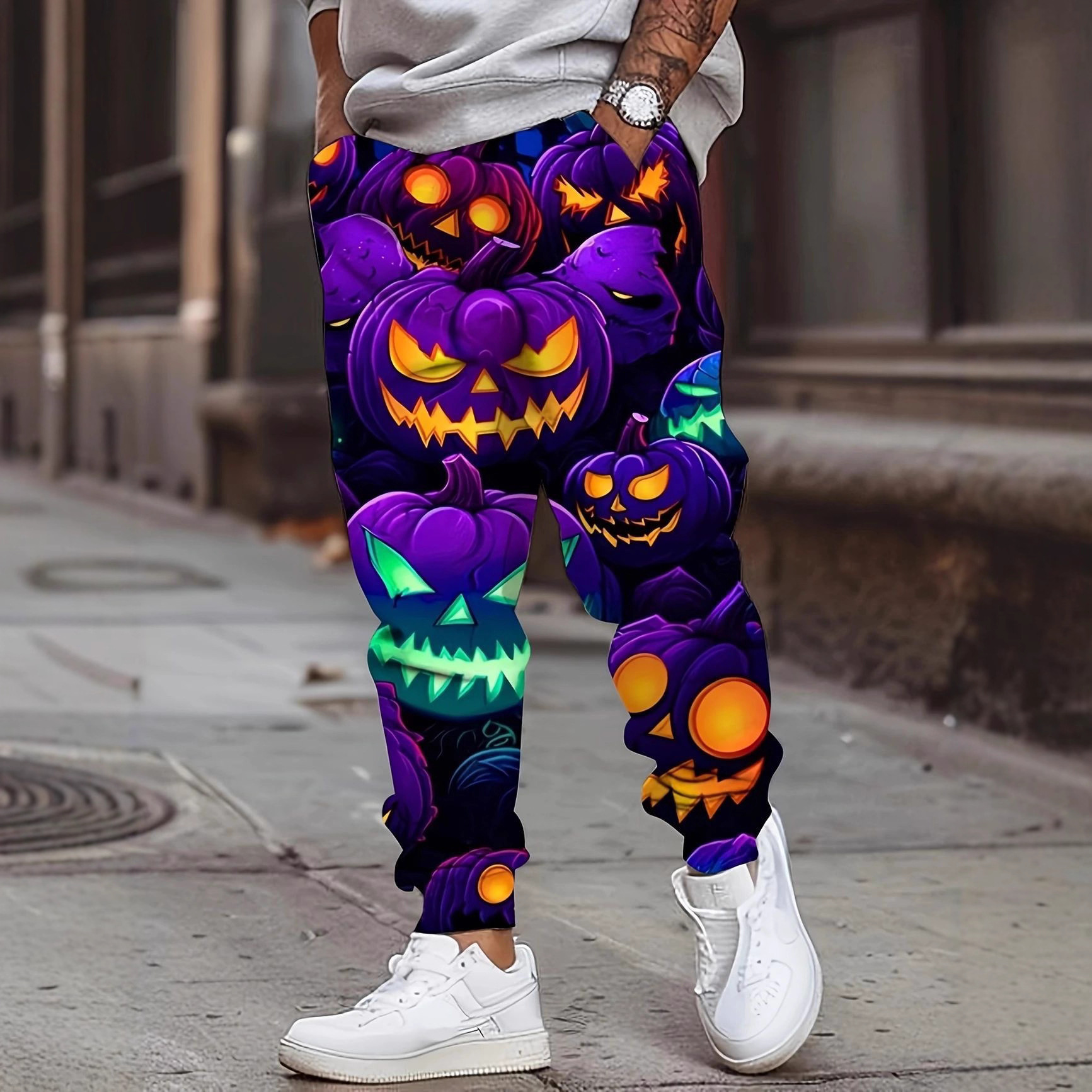 2025 Cross-Border Foreign Trade Hot Selling Item for Europe and America: Hip Hop 3D Digital Print Street Retro American Style Men's Sweatpants