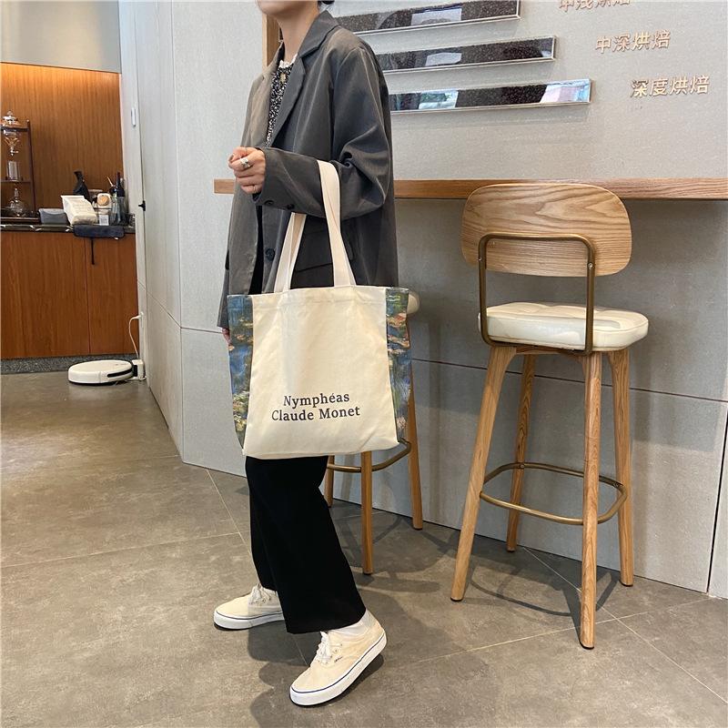 【 In Stock 】09251 Japanese-style simple design large-capacity student single-shoulder bag, Korean-style Instagram shopping bag undefined