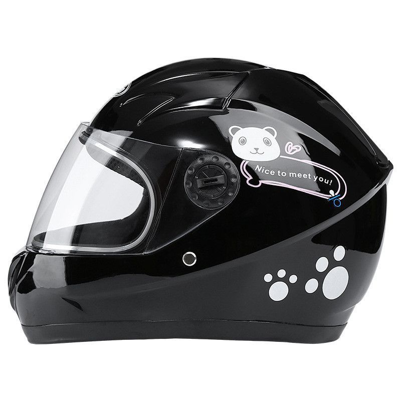 Black Electric Car 3-8 Year Old Children's Helmet Winter Cartoon Safety
