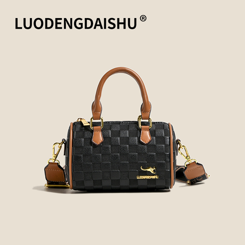 Damestas 2023 Herfst/Winter Nieuwe Mode Reliëf Kussen Tas Boston Breedband Damestas Enkele Schouder Crossbody tas_voghion.com