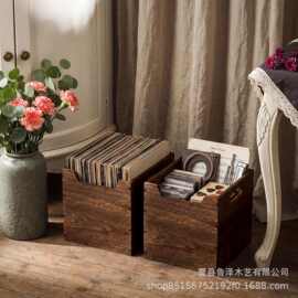 木制收纳箱衣服书本玩具家用客厅卧室整理储物箱超市陈列筐