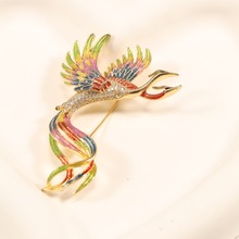高档时尚中国风凤凰胸针精致奢华个性气质胸花女西服开衫别针批发