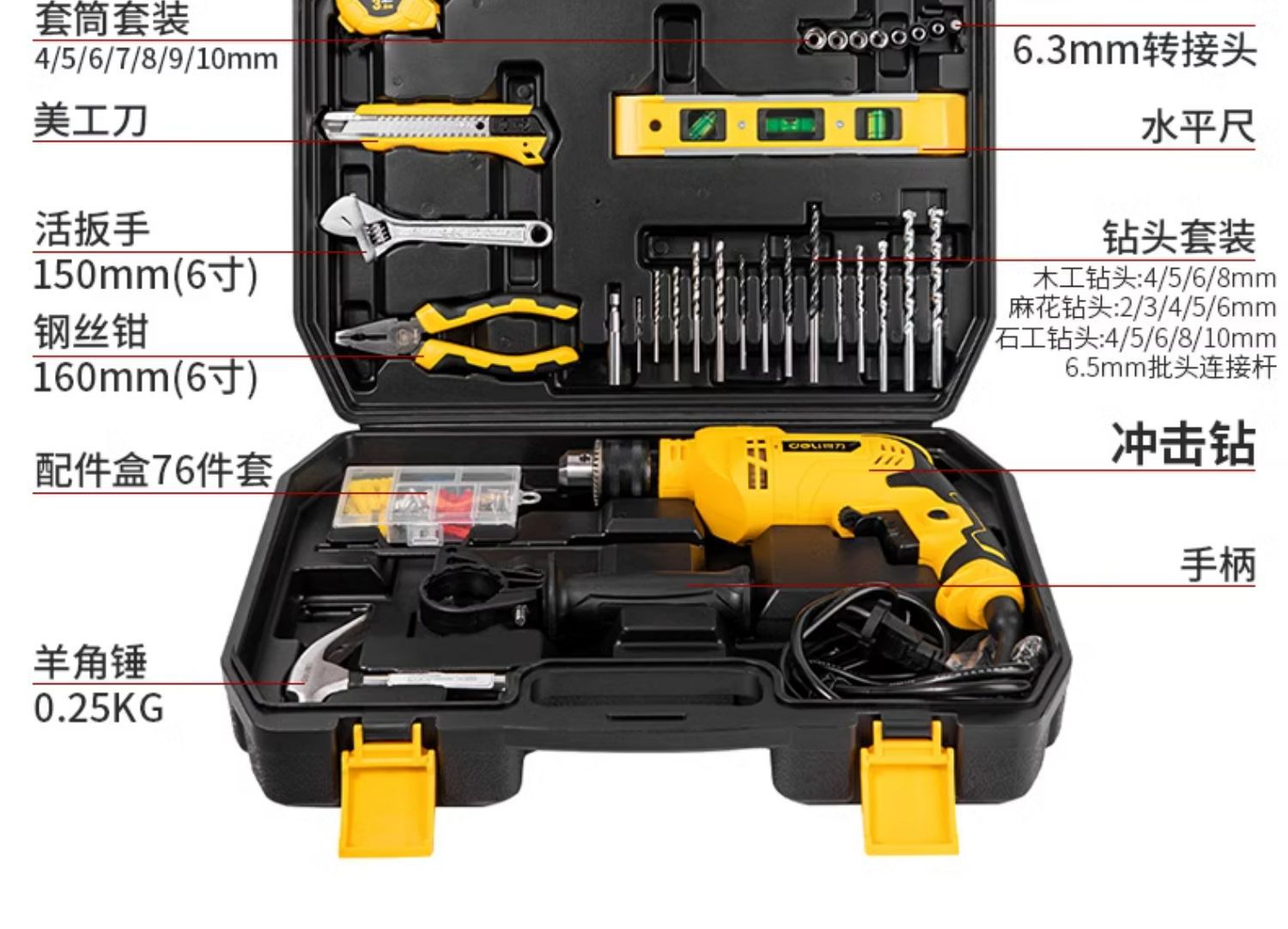 Suitable for Powerful Toolboxes, Household Sets, Multi-Functional Hardware Tools, Electricians' Special Home Repair Groups