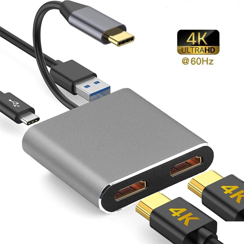 type-c to Docking Station Dual HDMI Four-in-one usb-c hub Multi-interface Docking Station hub Splitter type-c to Docking Station Dual HDMI Four-in-one usb-c hub Multi-interface Docking Station hub Splitter