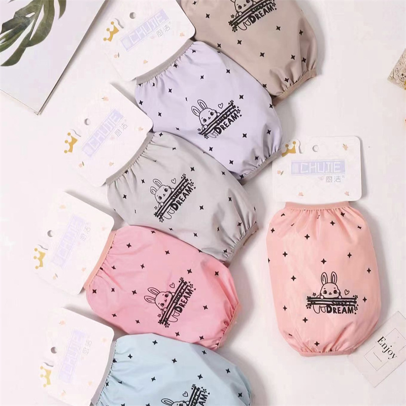 Franela impermeable bordada cocina del bebé de los hombres de las mujeres largo oversleeve mangas de la mano de los niños al por mayor estudiante Otoño e Invierno