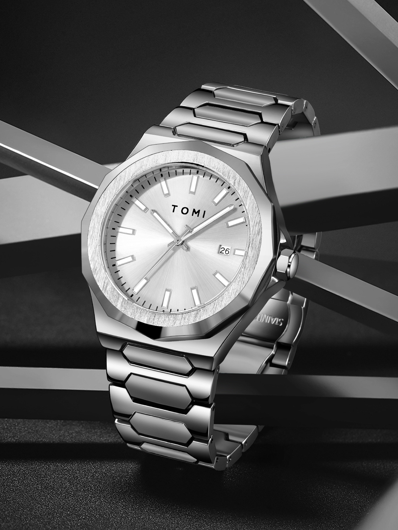 185g Weight Ordinary Glass Mirror Material Alloy Strap Material Watch Classification Pointer Display Type Butterfly Double Snap Buckle Style Round Dial Shape Daily, Formal Occasion Quartz Movement Color Block, Solid Color Pattern All Seasons Season Men's Gender Business Style Business Color Block Solid Color Butterfly Double Snap Quartz Watch Men's Watches 13