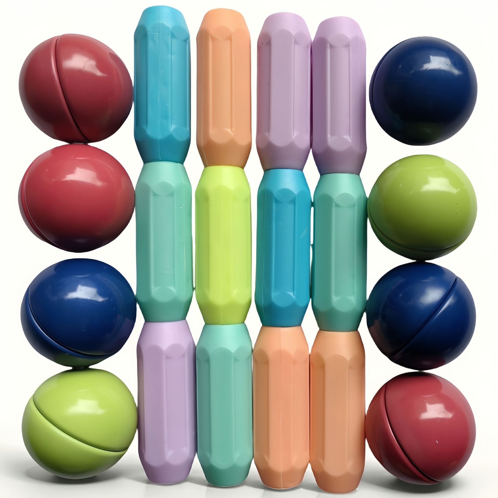 Juego de varillas magnéticas variadas para niños, bloques de construcción magnéticos, educación temprana, rompecabezas, imanes de partículas grandes, fabricantes de origen de juguetes