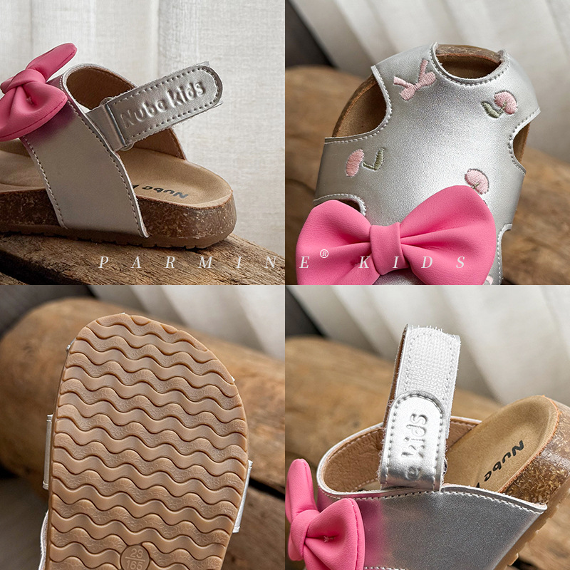Niñas de cuero sandalias lindas y dulces verano nuevos zapatos de playa para bebés niñas zapatos de princesa para niñas