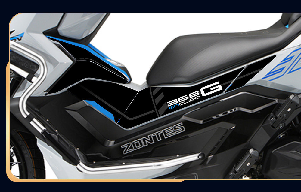 Suitable for 24-26 Models of Zontes 368g Fuel Tank Stickers, Thickened Anti-Scratch Rubber Protective Film for Bodywork, Modification Accessories