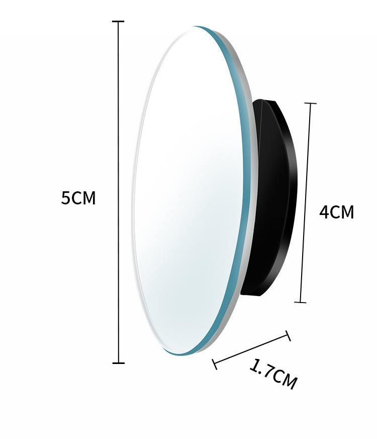 Car Rearview Mirror Small Round Mirror Blind Spot Mirror Interior and Exterior Observation Mirror Wide-Angle Rear Auxiliary Mirror for Taxi