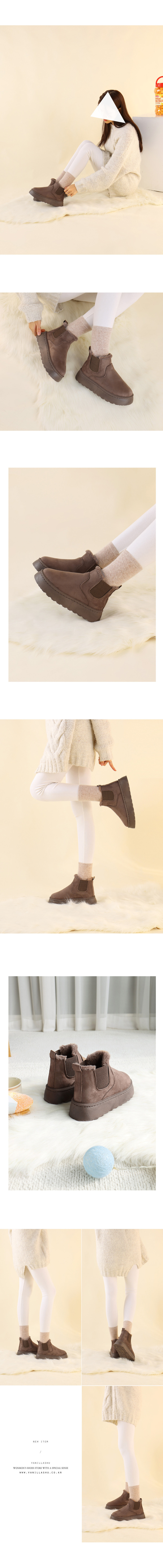 Warm snow boots thickened students a slip-on elastic short cotton boots women's shoes_voghion.com