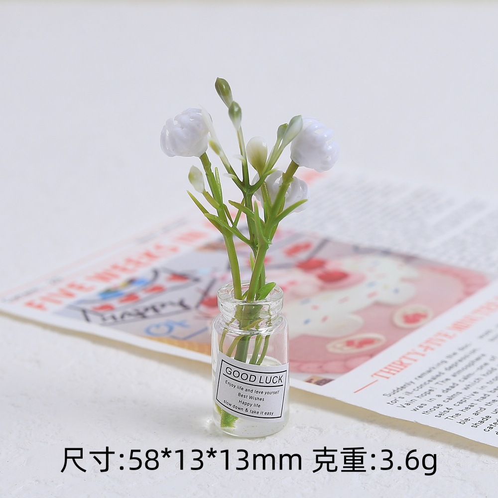 입체적인 야광 꽃병 - 작은 흰색