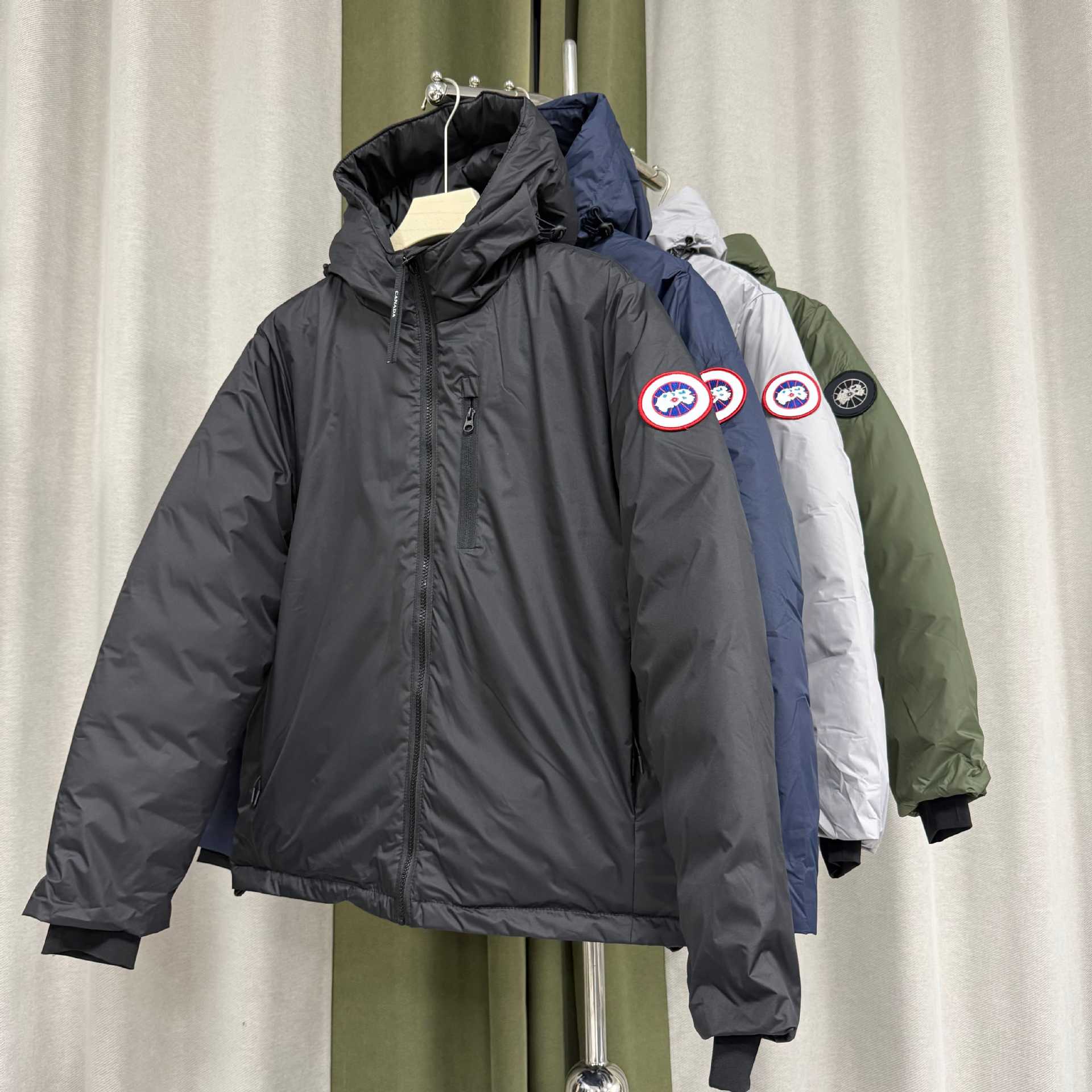 Goose Cross-Border Foreign Trade Slim Fit Hooded Lightweight Windproof and Tear-Resistant Cotton Jacket with Adjustable Hood - Street Style, Urban Casual