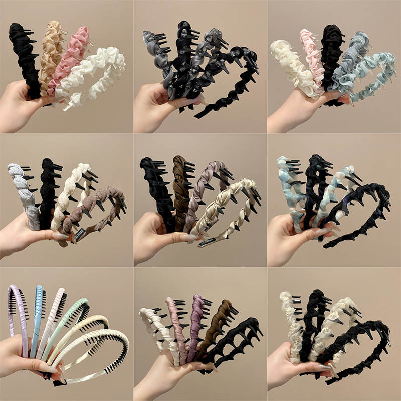 Diadema alta para salir, versátil, antideslizante con dientes, nuevo modelo 2026, accesorio para el cabello de alta gama y elegante.