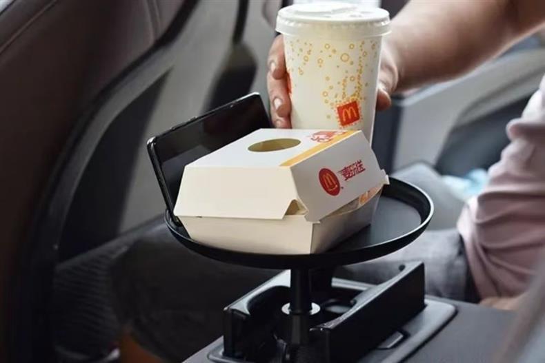 Car Multifunctional Tray Holder Car Small Dining Table Tray Cup Holder Drink Table Food Tray Stand Cross-Border