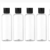 Handheld transparent cosmetic pack, lotion, container, bottle