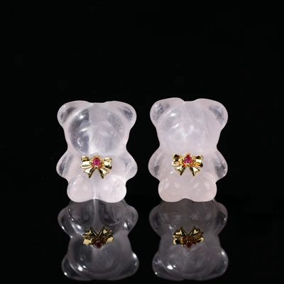 Multi-Style Carved Pendant Accessories DIY: Zərgərlik ara hissələri - 6-gentleman-bear