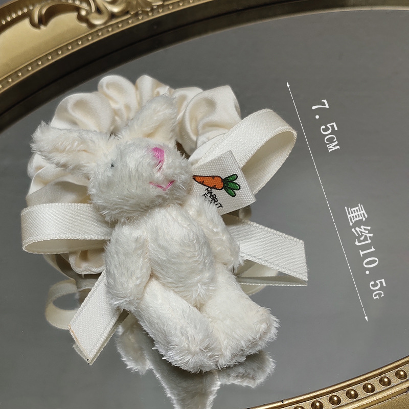 Plush Bunny Cute Elastic Hair Scrunchies Wholesale Nihaojewelry display picture 1