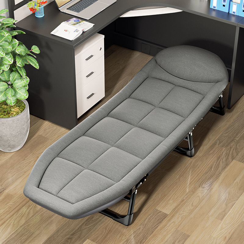 Cama plegable, pausa para el almuerzo individual, oficina para adultos, hogar simple, cama de cama portátil y multifunción para la siesta
