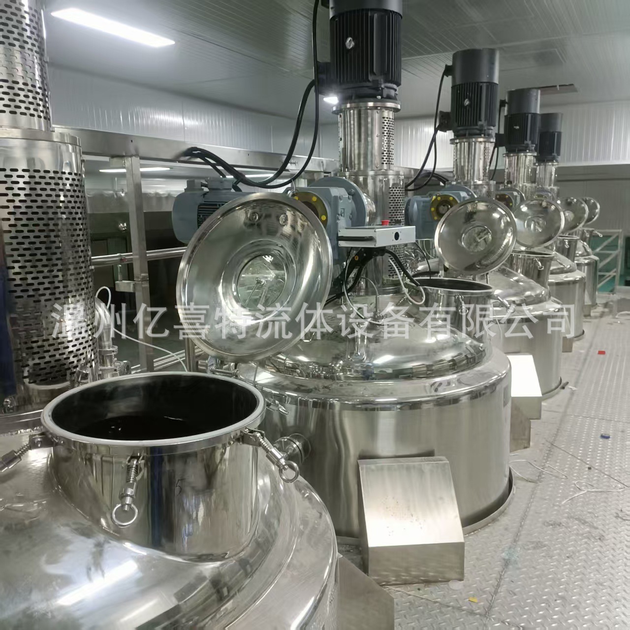 tanque de mezcla de líquido de agitación magnética tanque de mezcla de líquido de bebidas emulsificación de alimentos con calentamiento eléctrico incorporado mezcla de líquido de acero inoxidable image 2