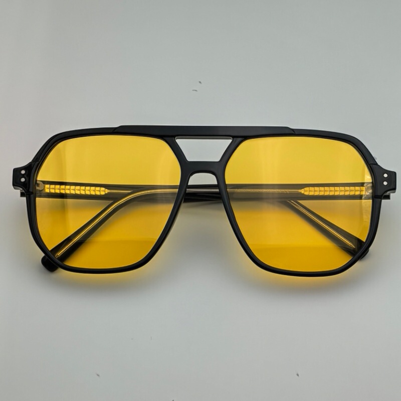 2026 New Vintage Double-Beam Night Vision Glasses for Men, Simple Large Frame Polarized Sunglasses, Fashionable Sunshade Eyewear 2026 New Vintage Double-Beam Night Vision Glasses for Men, Simple Large Frame Polarized Sunglasses, Fashionable Sunshade Eyewear