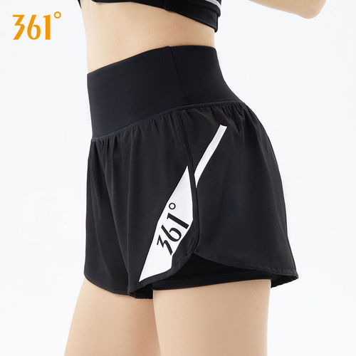 361 sports shorts for women to wear outside, abdominal control three-point sports pants, summer thin yoga anti-exposure fitness shorts for women