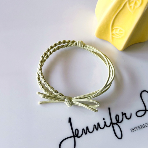 Korean version popular blogger hair accessories, knotted woven fabric hair ties with butterfly endings, hair bands for braiding and updo hairbands