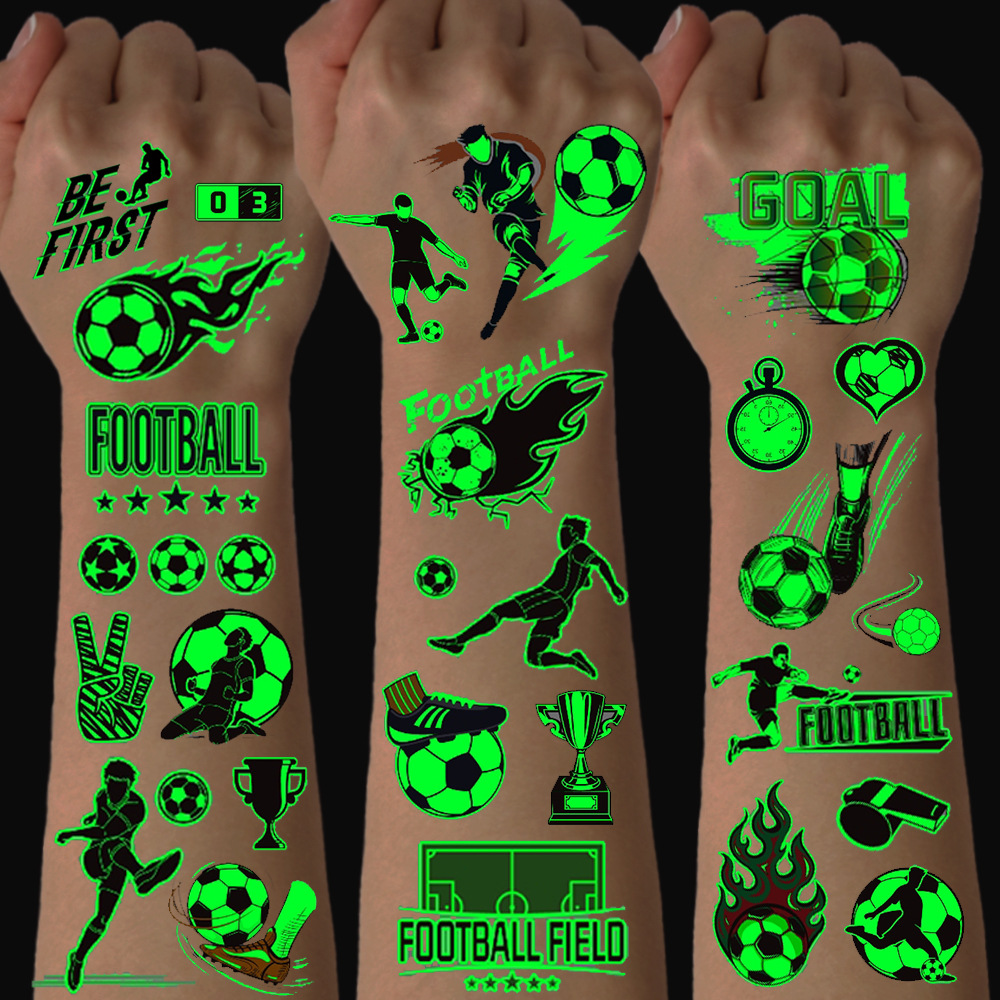 Niños nocturno fútbol tatuajes seguridad ambiental Copa del Mundo de fútbol europea fiesta cara pegatinas spot transfronterizas