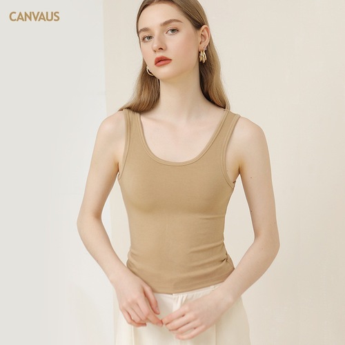 CANVAUS women's new camisole women's summer U-shaped collar slim bottoming tank top wholesale