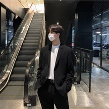 英伦雅痞男装那不勒斯西服外套男痞帅高级感炸街垫肩马吉拉小西装