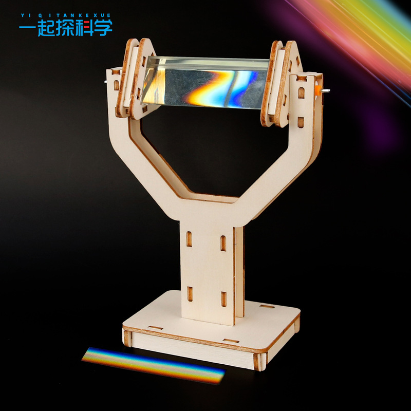 Triangular Prism Mitsubishi Mirror with Bracket Physical Optics Glass Reflection Experimental Equipment Primary School DIY Science Small Production